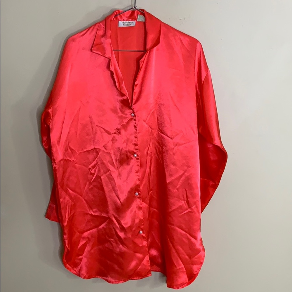 Vintage Victoria secret‎ button down night shirt